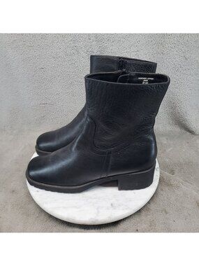 Victoria Spencer Shoes Womens Size 8.5 Jana Black Leather Ankle Boots *Read*